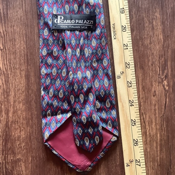 Vintage Pcarlo Palazzi men’s 100% Italian neck tie pre owned condition - Picture 2 of 3